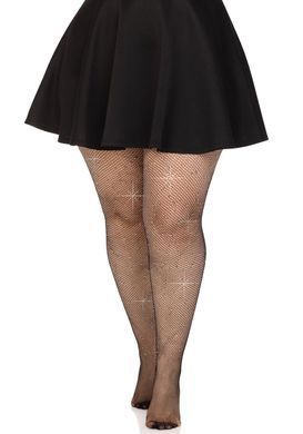 Колготки Leg Avenue Rhinestone micro net tights Plus size Black, дрібна сітка, стрази SX1729 фото Купити Колготки Leg Avenue Rhinestone micro net tights Plus size Black, дрібна сітка, стрази  Leg Avenue (США) 951 грн
