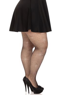Колготки Leg Avenue Rhinestone micro net tights Plus size Black, дрібна сітка, стрази SX1729 фото Купити Колготки Leg Avenue Rhinestone micro net tights Plus size Black, дрібна сітка, стрази  Leg Avenue (США) 951 грн