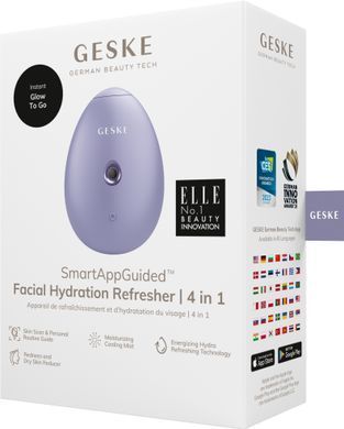 Електронний освіжувач для зволоження обличчя GESKE Facial Hydration Refresher 4в1 purple HB0167 фото Купити Електронний освіжувач для зволоження обличчя GESKE Facial Hydration Refresher 4в1 purple  GESKE 1 279 грн