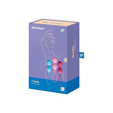 Вагинальные шарики Satisfyer V Balls (3 пары), диаметр 3,4см, масса 79-114-150г, монолитные SO2301 фото Купить   Satisfyer (Німеччина) 1 265 грн