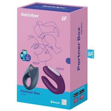 Набор Satisfyer Partner Box 2 (смарт-вибратор для пар Double Joy + виброкольцо Royal One) SO8406 фото Купить   Satisfyer (Німеччина) 2 854 грн