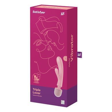 Вибратор-кролик с вибромассажером Satisfyer Triple Lover Pink, 3 мотора SO8790 фото Купить   Satisfyer (Німеччина) 2 540 грн