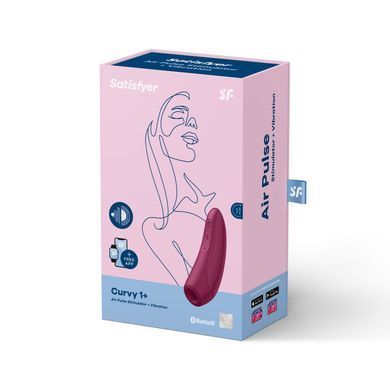 Вакуумный клиторальный стимулятор Satisfyer Curvy 1+ Rose Red с управлением через интернет SO3780 фото Купить   Satisfyer (Німеччина) 2 217 грн