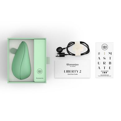 Вакуумний кліторальний стимулятор Womanizer Liberty 2 Sage, 8 режимів, магнітна кришечка SX0520 фото Купити Вакуумний кліторальний стимулятор Womanizer Liberty 2 Sage, 8 режимів, магнітна кришечка  Womanizer (Німеччина) 4 065 грн