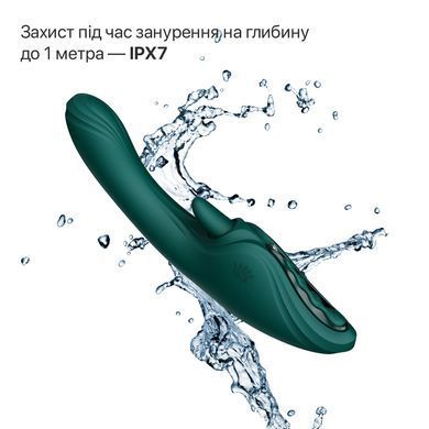 Смарт-вібратор Zalo Ares Turquoise Green, підігрів, 3 мотори, язичок для клітора, стимуляція точки G SX2693 фото Купити Смарт-вібратор Zalo Ares Turquoise Green, підігрів, 3 мотори, язичок для клітора, стимуляція точки G  Zalo  5 366 грн