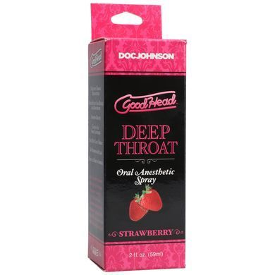 Спрей для минета Doc Johnson GoodHead DeepThroat Spray &ndash; Sweet Strawberry 59 мл для глубокого минета SO2801 фото Купить   Doc Johnson (США) 905 грн