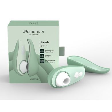 Вакуумний кліторальний стимулятор Womanizer Liberty 2 Sage, 8 режимів, магнітна кришечка SX0520 фото Купити Вакуумний кліторальний стимулятор Womanizer Liberty 2 Sage, 8 режимів, магнітна кришечка  Womanizer (Німеччина) 4 065 грн