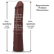 Doc Johnson The Realistic Cock ULTRASKYN 9 дюймів Chocolate з розмірами