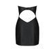 Мини-платье из экокожи Passion CELINE CHEMISE black L/XL, шнуровка, трусики в комплекте SO6406 фото 6
