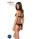Комплект: бра, трусики с ажурным декором и открытым шагом Passion URSULA SET L/XL, black SO5841 фото 2