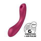 Вакуумный стимулятор с вибрацией Satisfyer Curvy Trinity 1 Red, игрушка 3в1 SO8407 фото Купить   Satisfyer  2 116 грн