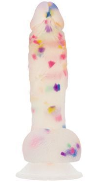 Фаллоимитатор с конфетти ADDICTION - PARTY MARTY 7.5&Prime; - FROST & CONFETTI, 19 см, силикон SO4532 фото Купить   ADDICTION  1 921 грн