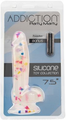 Фаллоимитатор с конфетти ADDICTION - PARTY MARTY 7.5&Prime; - FROST & CONFETTI, 19 см, силикон SO4532 фото Купить   ADDICTION  1 921 грн