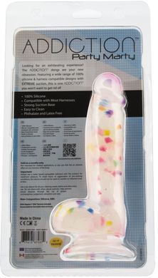 Фаллоимитатор с конфетти ADDICTION - PARTY MARTY 7.5&Prime; - FROST & CONFETTI, 19 см, силикон SO4532 фото Купить   ADDICTION  1 921 грн
