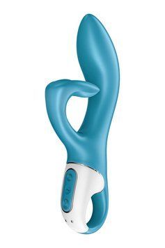 Вібратор-кролик із потрійним відростком Satisfyer Embrace me Turquoise, 2 мотори, діаметр 3,6 см SO6284 фото Купити Вібратор-кролик із потрійним відростком Satisfyer Embrace me Turquoise, 2 мотори, діаметр 3,6 см  Satisfyer (Німеччина) 2 004 грн