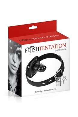 Кляп с маленьким фаллоимитатором Fetish Tentation Penis Gag T1 SO4040 фото Купить   Fetish Tentation (Франція) 914 грн