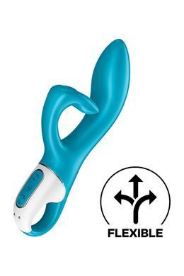 Вібратор-кролик із потрійним відростком Satisfyer Embrace me Turquoise, 2 мотори, діаметр 3,6 см SO6284 фото Купити Вібратор-кролик із потрійним відростком Satisfyer Embrace me Turquoise, 2 мотори, діаметр 3,6 см  Satisfyer (Німеччина) 2 004 грн