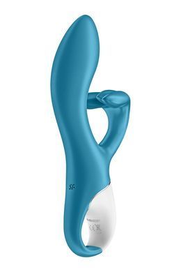 Вібратор-кролик із потрійним відростком Satisfyer Embrace me Turquoise, 2 мотори, діаметр 3,6 см SO6284 фото Купити Вібратор-кролик із потрійним відростком Satisfyer Embrace me Turquoise, 2 мотори, діаметр 3,6 см  Satisfyer (Німеччина) 2 004 грн