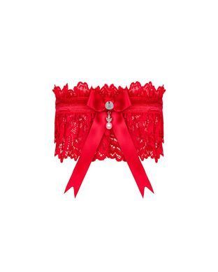 Ажурна підв&rsquo;язка Obsessive Amor Cherris garter, red SO7684 фото Купити Ажурна підв&rsquo;язка Obsessive Amor Blanco garter, white  Obsessive (Польща) 406 грн