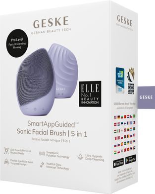 Електронна ультразвукова щітка для обличчя GESKE Sonic Facial Brush 5в1 purple HB0068 фото Купити Електронна ультразвукова щітка для обличчя GESKE Sonic Facial Brush 5в1 purple  GESKE 1 279 грн