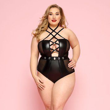 Сексуальне боді JSY &laquo;Пристрасна Лорейн&raquo; Plus Size Black, люверси, стрепи, екошкіра, шнурівка SO8378 фото Купити Сексуальне боді JSY &laquo;Пристрасна Лорейн&raquo; Plus Size Black, люверси, стрепи, екошкіра, шнурівка  JSY (Китай) 1 219 грн