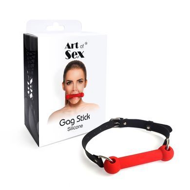 Кляп-палиця на ременях Art of Sex &ndash; Gag Stick Silicon, червоний, натуральна шкіра SO6704 фото Купити Кляп-палиця на ременях Art of Sex &ndash; Gag Stick Silicon, червоний, натуральна шкіра  Art of Sex  552 грн