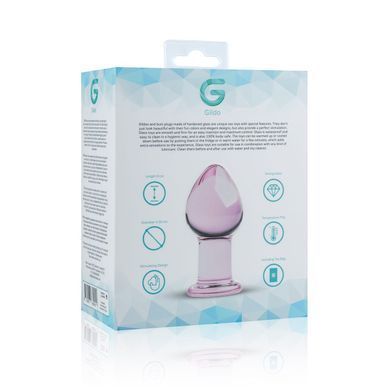 Рожева анальна пробка зі скла Gildo Pink Glass Buttplug No. 27 SO4421 фото Купити Рожева анальна пробка зі скла Gildo Pink Glass Buttplug No. 27  Gildo (Нідерланди) 1 468 грн
