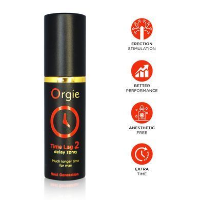 Спрей-пролонгатор Orgie Time Lag 2 Delay Spray, 10 мл, без анестетиков, с экстрактом дамианы SX1568 фото Купить   Orgie (Бразилія-Португалія) 905 грн