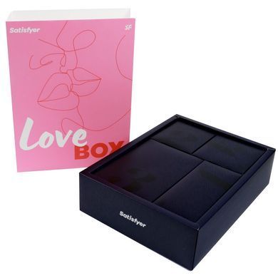 Подарунковий набір Satisfyer Love Box, іграшка для нього та для неї, білизна, мішечок для зберігання SO8791 фото Купити Подарунковий набір Satisfyer Love Box, іграшка для нього та для неї, білизна, мішечок для зберігання  Satisfyer (Німеччина) 2 346 грн