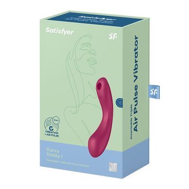 Вакуумний стимулятор з вібрацією Satisfyer Curvy Trinity 1 Red, іграшка 3в1 SO8407 фото Купити Вакуумний стимулятор з вібрацією Satisfyer Curvy Trinity 1 Red, іграшка 3в1  Satisfyer (Німеччина) 2 032 грн