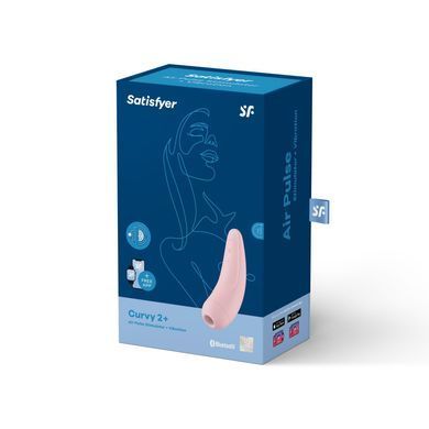 Вакуумный клиторальный стимулятор Satisfyer Curvy 2+ Pink с управлением через интернет SO3782 фото Купить   Satisfyer (Німеччина) 2 217 грн