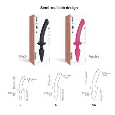 Анальна пробка з дилдо 2в1 Strap-On-Me SWITCH PLUG-IN DILDO Black S, діаметр 3,3/2,9 см SO6826 фото Купити Анальна пробка з дилдо 2в1 Strap-On-Me SWITCH PLUG-IN DILDO Black S, діаметр 3,3/2,9 см  Strap-On-Me (Франція) 2 956 грн