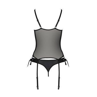 Корсет зі шнурівкою Passion NESSY CORSET L/XL black, стрінги з відкритим доступом, пажі для панчіх SO8454 фото Купити Корсет зі шнурівкою Passion NESSY CORSET L/XL black, стрінги з відкритим доступом, пажі для панчіх  Passion (Польща) 3 141 грн