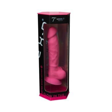 Фалоімітатор SilexD Johnny Pink Glow in the dark, двошаровий, силікон+Silexpan, діаметр 3,5см SO7026 фото Купити Фалоімітатор SilexD Johnny Pink Glow in the dark, двошаровий, силікон+Silexpan, діаметр 3,5см  SILEXD (Іспанія) 1 607 грн