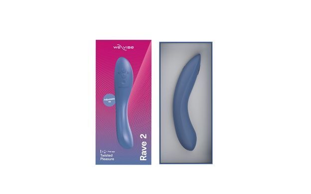 Смарт-вибратор We-Vibe Rave 2 Twisted Pleasure Blue, для точки G и входа во влагалище, 2 мотора SO8768 фото Купить   We-Vibe (Канада) 4 989 грн
