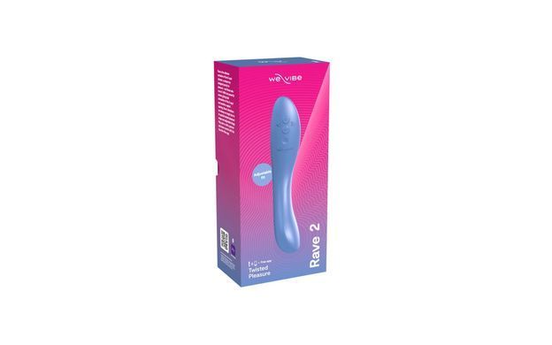Смарт-вибратор We-Vibe Rave 2 Twisted Pleasure Blue, для точки G и входа во влагалище, 2 мотора SO8768 фото Купить   We-Vibe (Канада) 4 989 грн