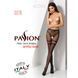 Сетчатые колготки с открытым доступом Passion S015 One Size, Black, имитация чулок и трусиков PSS015B фото 7