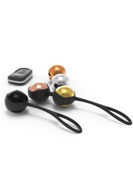 Набор вагинальных шариков Dorcel Training Balls, диам. 3,4см, вес 20-117гр, есть вибрация, пульт ДУ SO3075 фото Купить   Dorcel (Франція) 3 168 грн