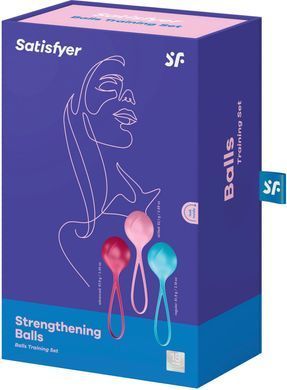 Вагинальные шарики Satisfyer Strengthening Balls (3шт), диаметр 3,8см, масса 62-82-98г, монолитные SO2302 фото Купить   Satisfyer (Німеччина) 1 265 грн