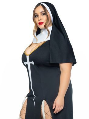 Костюм монашки-грішниці Leg Avenue Sultry Sinner 1X-2X, сукня, головний убір, комір SX1731 фото Купити Костюм монашки-грішниці Leg Avenue Sultry Sinner 1X-2X, сукня, головний убір, комір  Leg Avenue (США) 3 695 грн