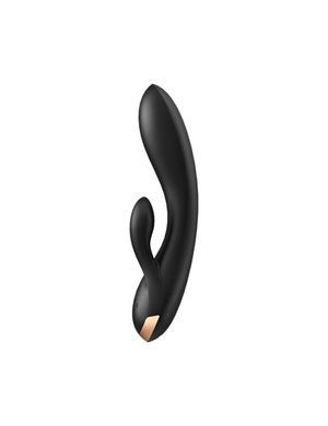 Смарт вібратор-кролик із подвійним відростком Satisfyer Double Flex Black SO6094 фото Купити Смарт вібратор-кролик із подвійним відростком Satisfyer Double Flex Black  Satisfyer (Німеччина) 2 217 грн