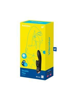 Смарт вібратор-кролик із подвійним відростком Satisfyer Double Flex Black SO6094 фото Купити Смарт вібратор-кролик із подвійним відростком Satisfyer Double Flex Black  Satisfyer (Німеччина) 2 217 грн