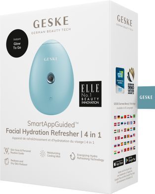 Електронний освіжувач для зволоження обличчя GESKE Facial Hydration Refresher 4в1 turquoise HB0169 фото Купити Електронний освіжувач для зволоження обличчя GESKE Facial Hydration Refresher 4в1 turquoise  GESKE 1 279 грн