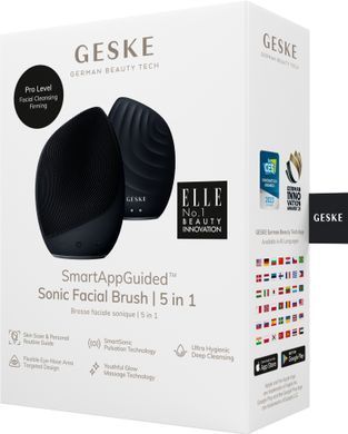 Електронна ультразвукова щітка для обличчя GESKE Sonic Facial Brush 5в1 black HB0069 фото Купити Електронна ультразвукова щітка для обличчя GESKE Sonic Facial Brush 5в1 black  GESKE 1 279 грн