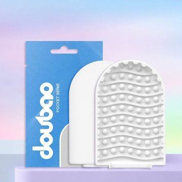 Мини-мастурбатор нереалистичный Daubao Pocket Genius с рельефом волн, белый, 52,5 &times; 81,5 &times; 11 мм Loveshop &mdash; фото