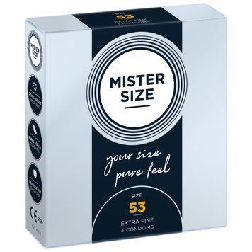 Розпродаж!!! Презервативи Mister Size - pure feel - 53 (3 шт) (термін 05.2026) SO8034-R фото Купити Розпродаж!!! Презервативи Mister Size - pure feel - 53 (3 шт) (термін 05.2026)  Mister Size (Німеччина) 109 грн