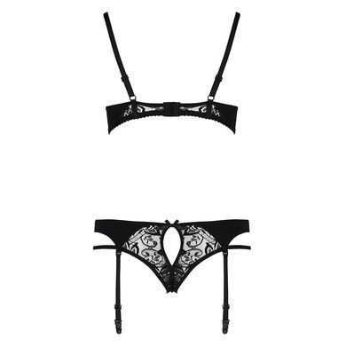 Комплект білизни Passion PAULINE SET L/XL, black, стрепи, ліф, стрінги і пояс для панчох EL15804 фото Купити Комплект білизни Passion PAULINE SET L/XL, black, стрепи, ліф, стрінги і пояс для панчох  Passion (Польща) 1 690 грн