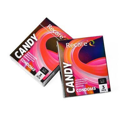 Презервативи Holographic Recare Delay Candy Condoms 3 шт, пролонгувальний ефект, цукерковий аромат SX3330 фото Купити Презервативи Holographic Recare Delay Candy Condoms 3 шт, пролонгувальний ефект, цукерковий аромат  Recare (Китай) 49 грн