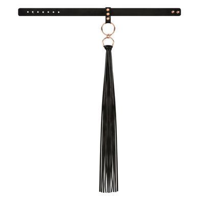 Ошейник с флоггером Rosy Gold - Collar with Flogger - Black SX1198 фото Купить   Rosy Gold (Нідерланди) 1 099 грн