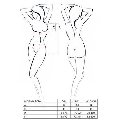 Боди Passion MELANIA BODY L/XL, black EL16301 фото Купить   Passion (Польща) 1 690 грн
